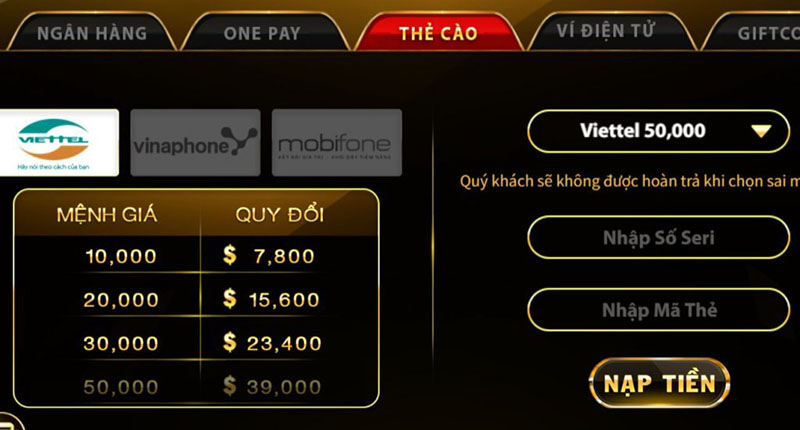 Nạp Tiền V6BET